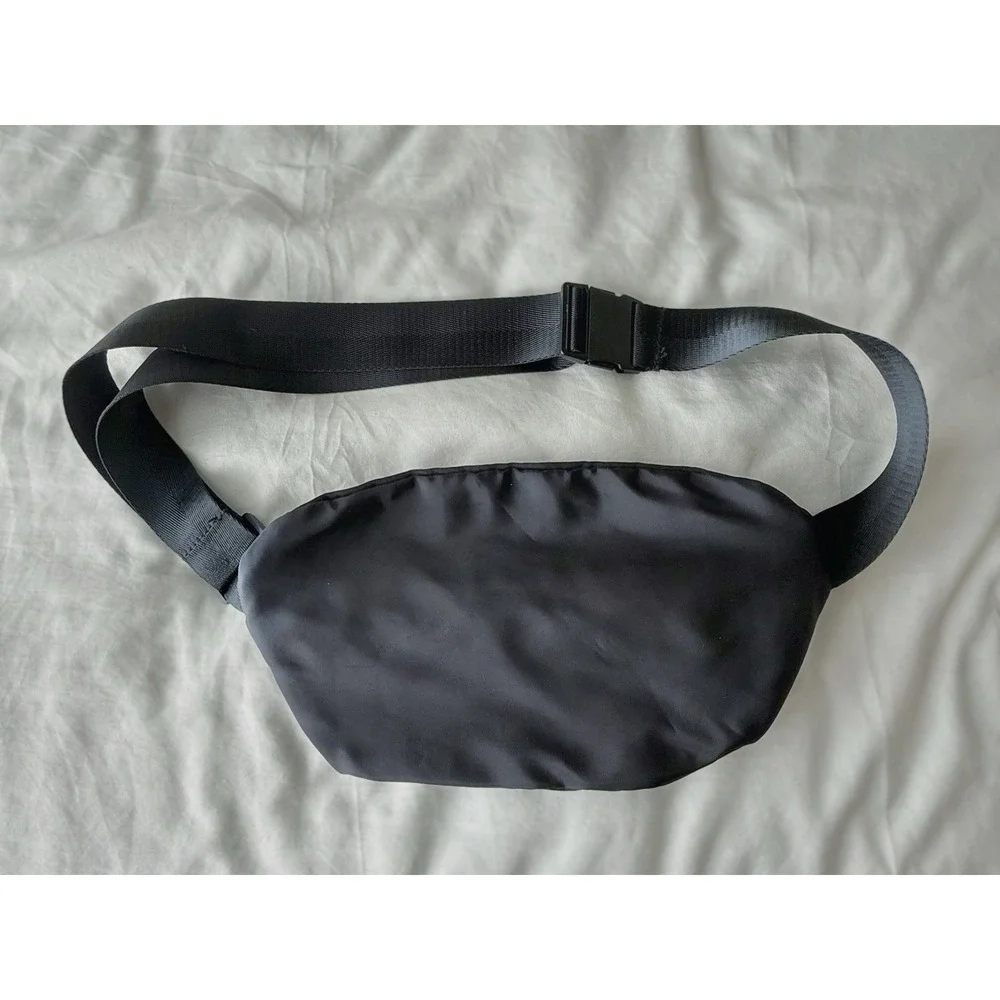 Black Belt Bag Fanny Pack Crossbody Sling Adjustable Strap Travel Waist Pack